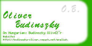 oliver budinszky business card